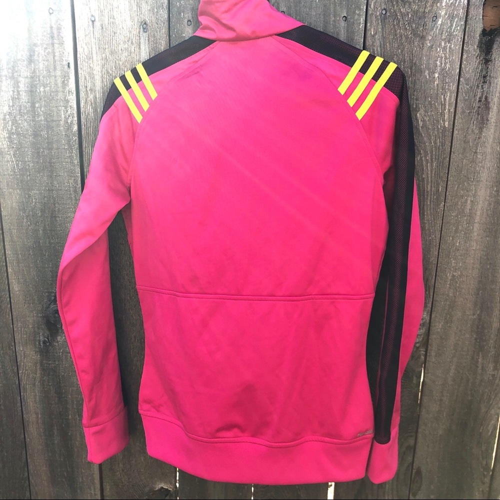 Pink Adidas Zip Front Track Jacket Small - Picture 4 of 8